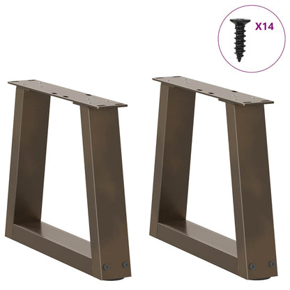 Coffee Table Legs V-Shape 2 pcs Natural Steel 40x(30-31.3) cm Steel