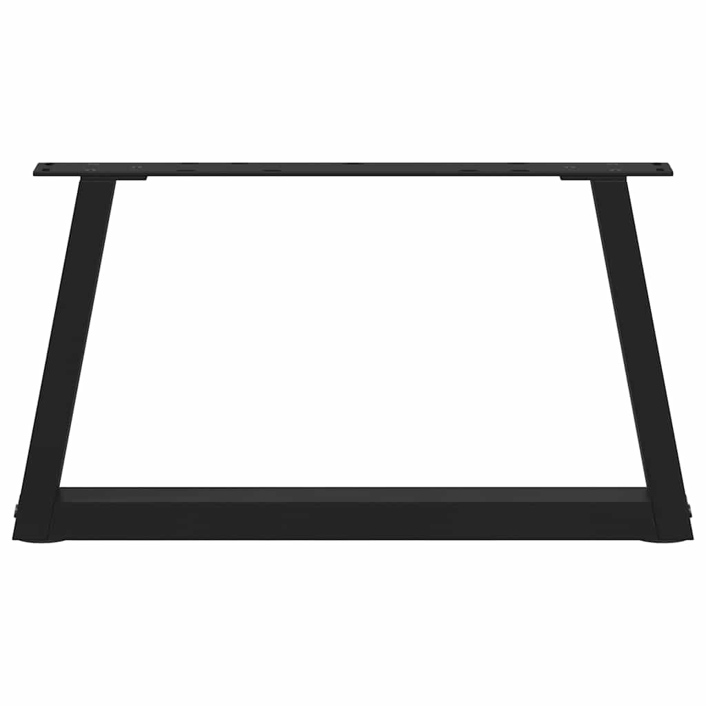 Coffee Table Legs V-Shape 2 pcs Black 60x(30-31.3) cm Steel