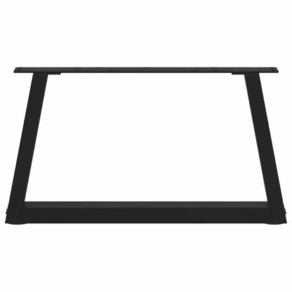 Coffee Table Legs V-Shape 2 pcs Black 60x(30-31.3) cm Steel