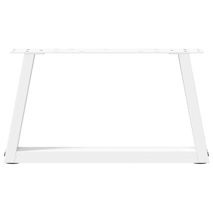 Coffee Table Legs V-Shape 2 pcs White 60x(30-31.3) cm Steel