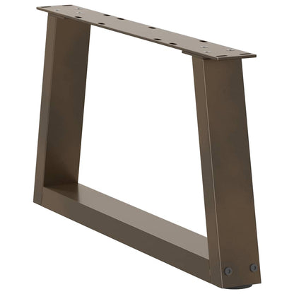 Coffee Table Legs V-Shape 2 pcs Natural Steel 60x(30-31.3) cm Steel