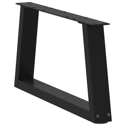 Coffee Table Legs V-Shape 2 pcs Black 70x(30-31.3) cm Steel
