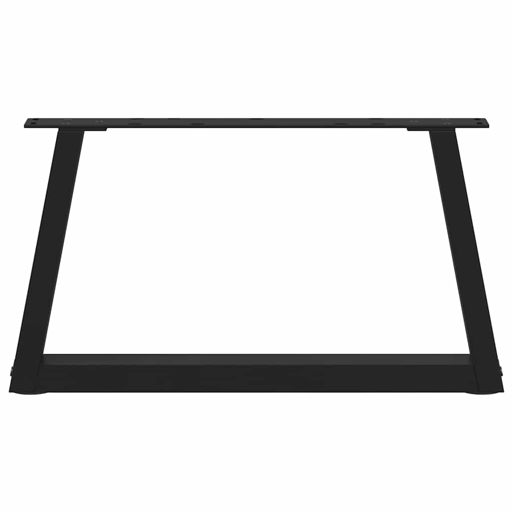 Coffee Table Legs V-Shape 2 pcs Black 70x(30-31.3) cm Steel
