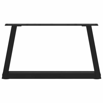 Coffee Table Legs V-Shape 2 pcs Black 70x(30-31.3) cm Steel