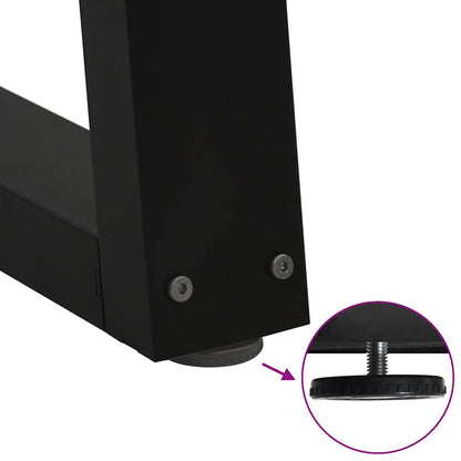 Coffee Table Legs V-Shape 2 pcs Black 70x(30-31.3) cm Steel