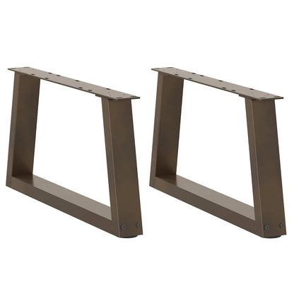 Coffee Table Legs V-Shape 2 pcs Natural Steel 70x(30-31.3) cm Steel