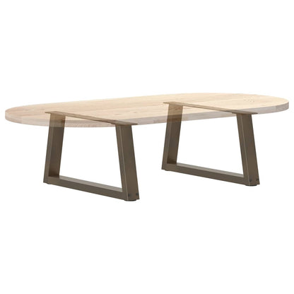 Coffee Table Legs V-Shape 2 pcs Natural Steel 70x(30-31.3) cm Steel