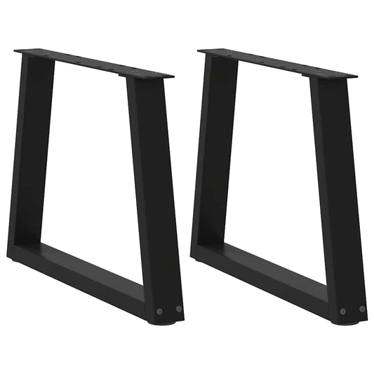 Coffee Table Legs V-Shape 2 pcs Black 60x(42-43,3) cm Steel