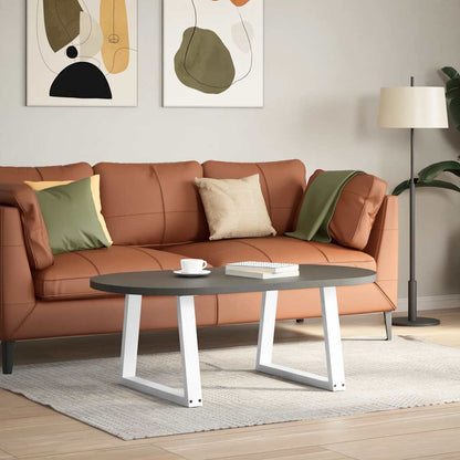 Coffee Table Legs V-Shape 2 pcs White 60x(42-43.3) cm Steel