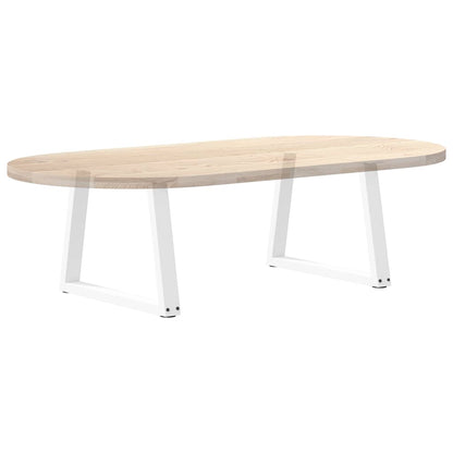 Coffee Table Legs V-Shape 2 pcs White 60x(42-43.3) cm Steel