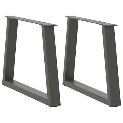 Coffee Table Legs V-Shape 2 pcs Anthracite 60x(42-43.3) cm Steel