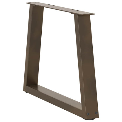 Coffee Table Legs V-Shape 2 pcs Natural Steel 60x(42-43.3) cm Steel
