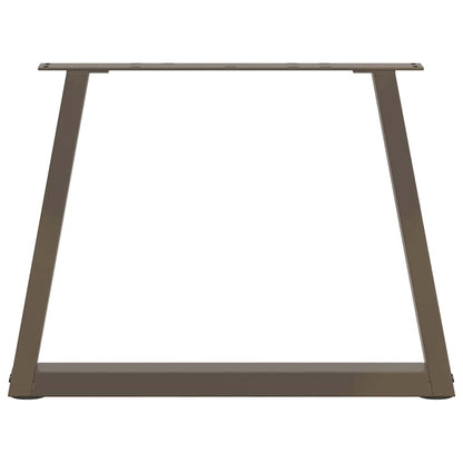 Coffee Table Legs V-Shape 2 pcs Natural Steel 60x(42-43.3) cm Steel