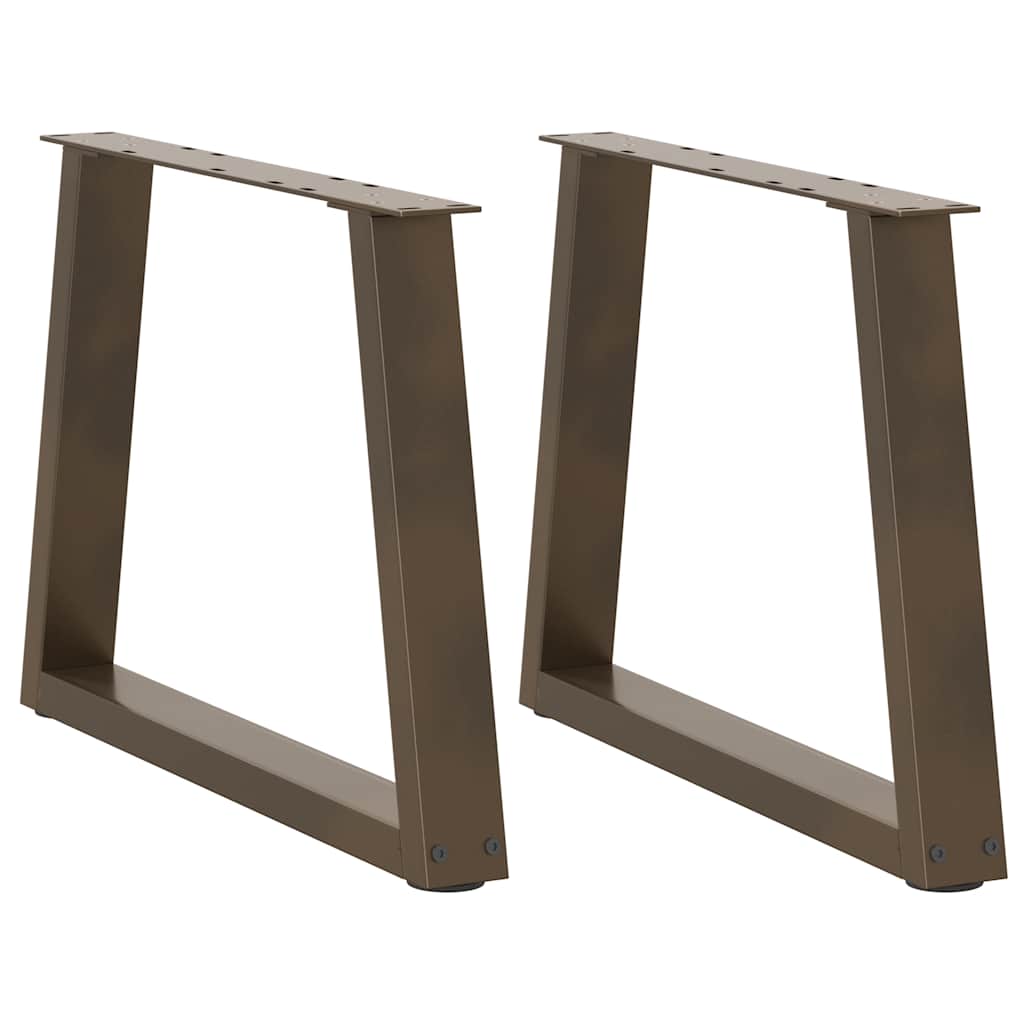 Coffee Table Legs V-Shape 2 pcs Natural Steel 70x(42-43.3) cm Steel