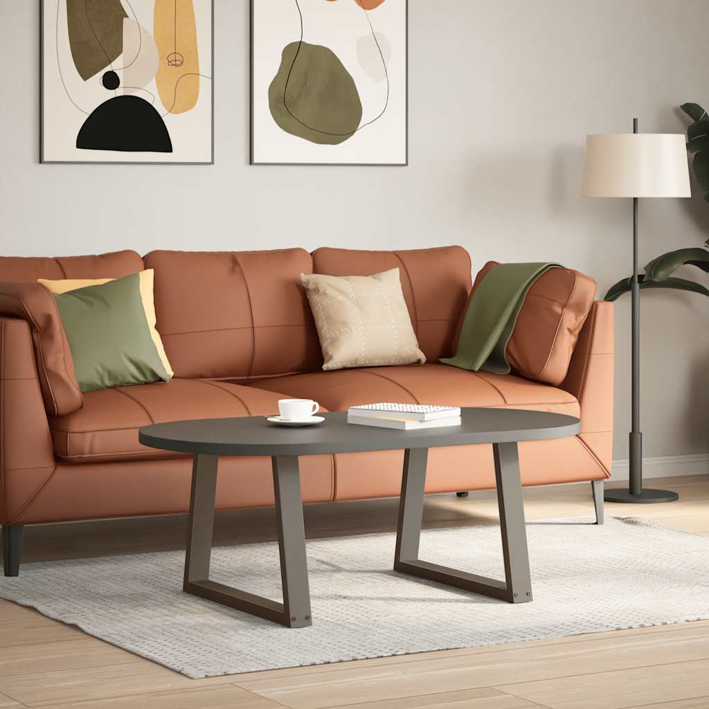 Coffee Table Legs V-Shape 2 pcs Natural Steel 70x(42-43.3) cm Steel
