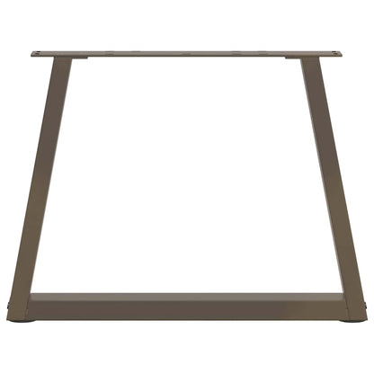 Coffee Table Legs V-Shape 2 pcs Natural Steel 70x(42-43.3) cm Steel