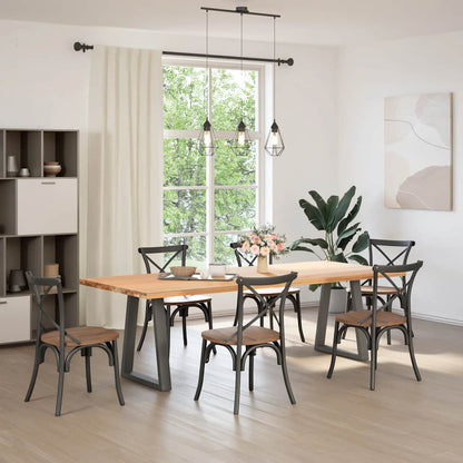 Dining Table Legs V-Shape 2 pcs Anthracite 50x(72-73.3) cm Steel