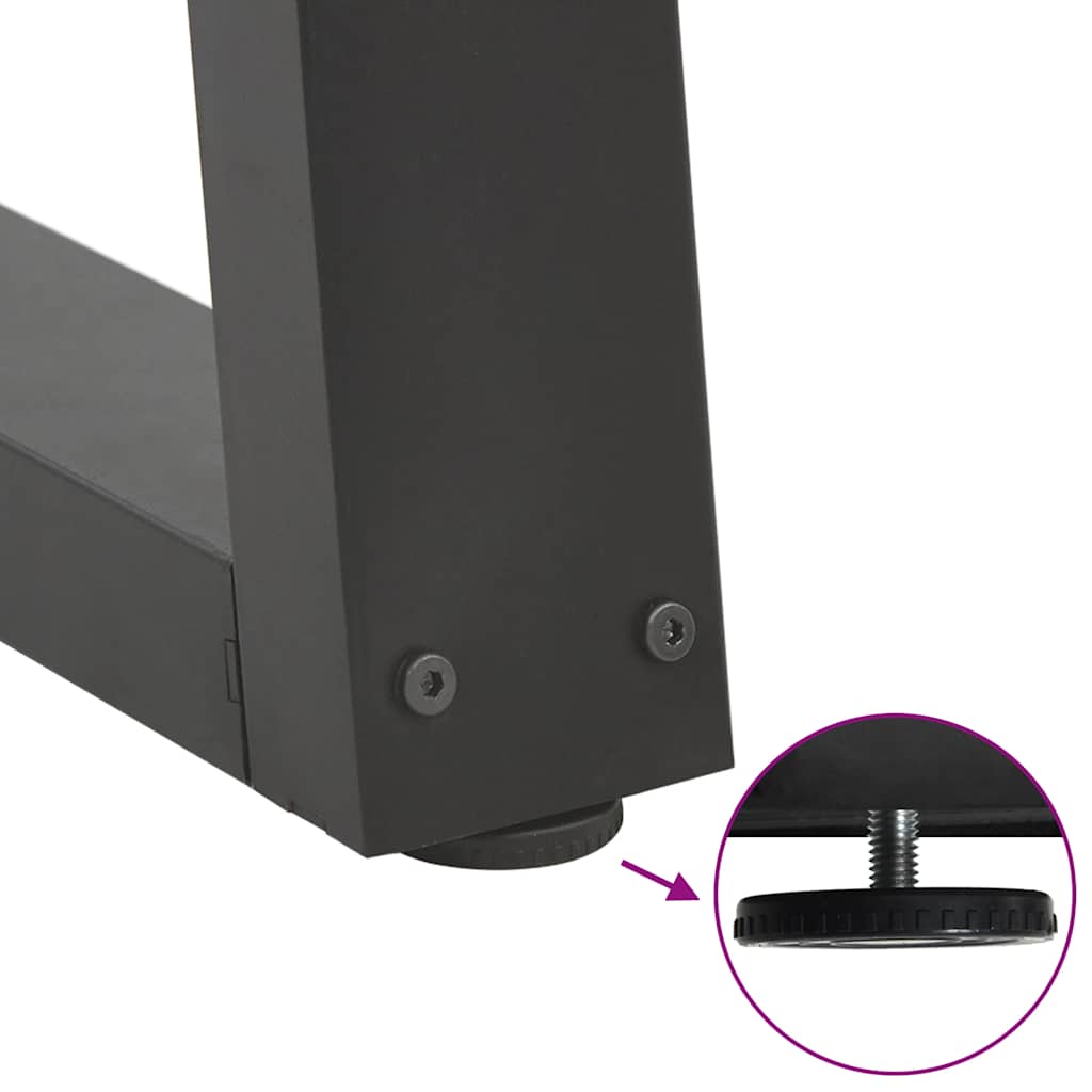 Dining Table Legs V-Shape 2 pcs Anthracite 50x(72-73.3) cm Steel