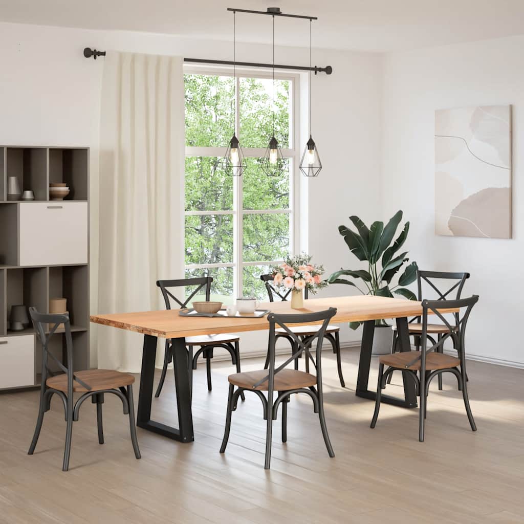 Coffee Table Leg | Set of 2 | Black | Powder-coated steel | 60 cm x 72 cm