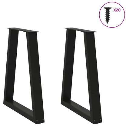 Coffee Table Leg | Set of 2 | Black | Powder-coated steel | 60 cm x 72 cm