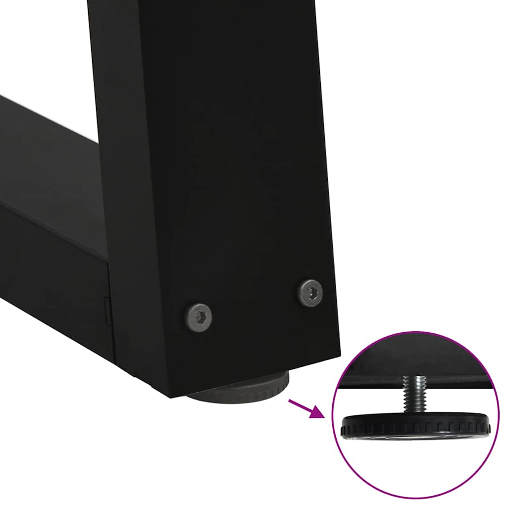 Coffee Table Leg | Set of 2 | Black | Powder-coated steel | 60 cm x 72 cm