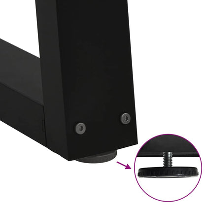 Coffee Table Leg | Set of 2 | Black | Powder-coated steel | 60 cm x 72 cm