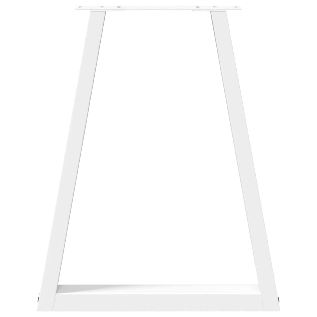 Dining Table Legs V-Shape 2 pcs White 60x(72-73.3) cm Steel