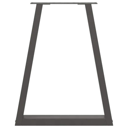 Dining Table Legs V-Shape 2 pcs Anthracite 60x(72-73.3) cm Steel