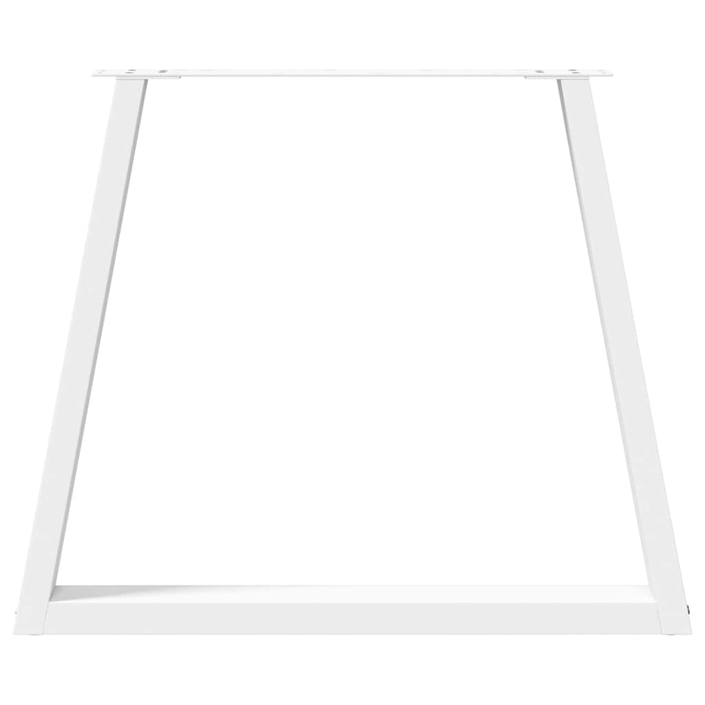 Dining Table Legs V-Shape 2 pcs White 70x(72-73.3) cm Steel