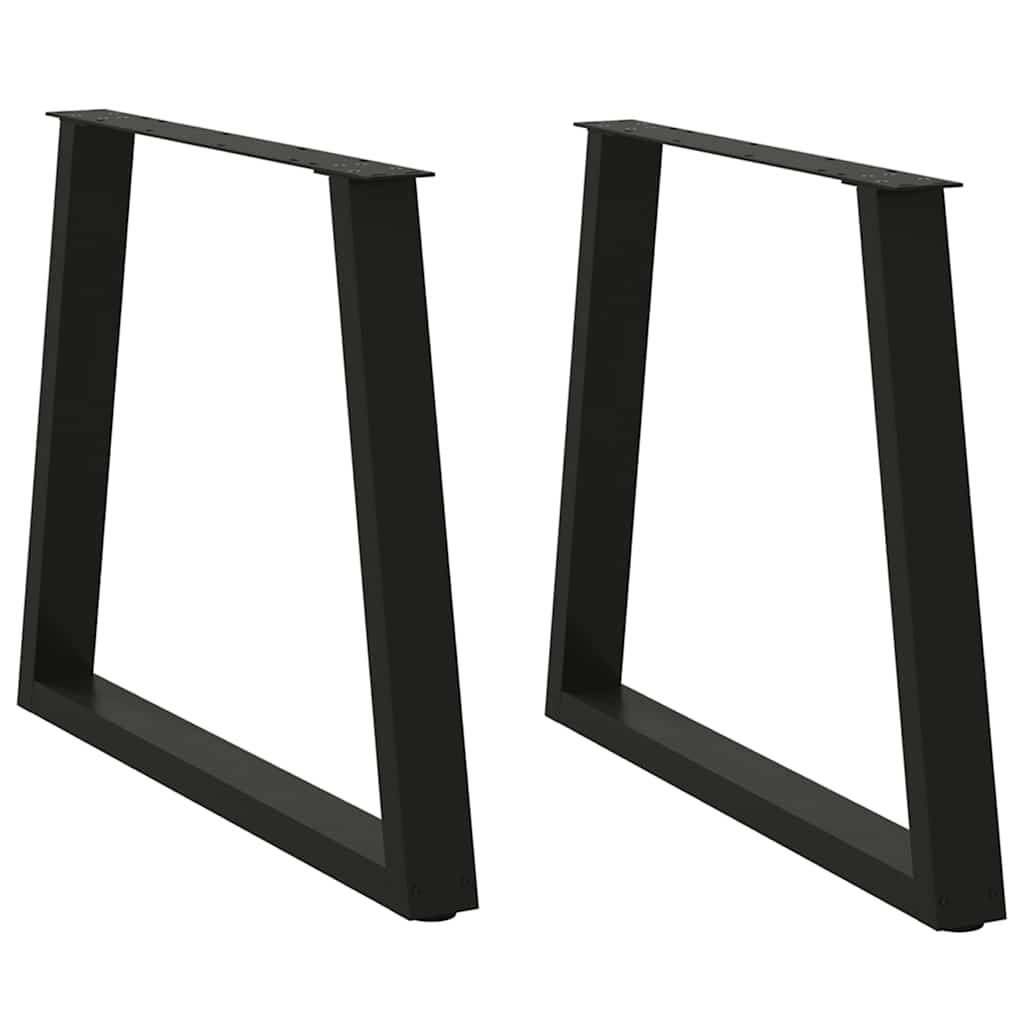 Dining Table Leg | Set of 2 | Black | Powder-coated steel | Standard