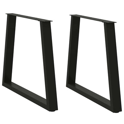 Dining Table Leg | Set of 2 | Black | Powder-coated steel | Standard