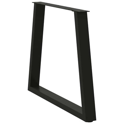 Dining Table Leg | Set of 2 | Black | Powder-coated steel | Standard