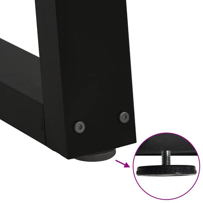 Dining Table Leg | Set of 2 | Black | Powder-coated steel | Standard