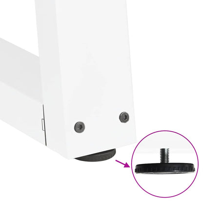 Dining Table Legs V-Shape 2 pcs White 80x(72-73.3) cm Steel