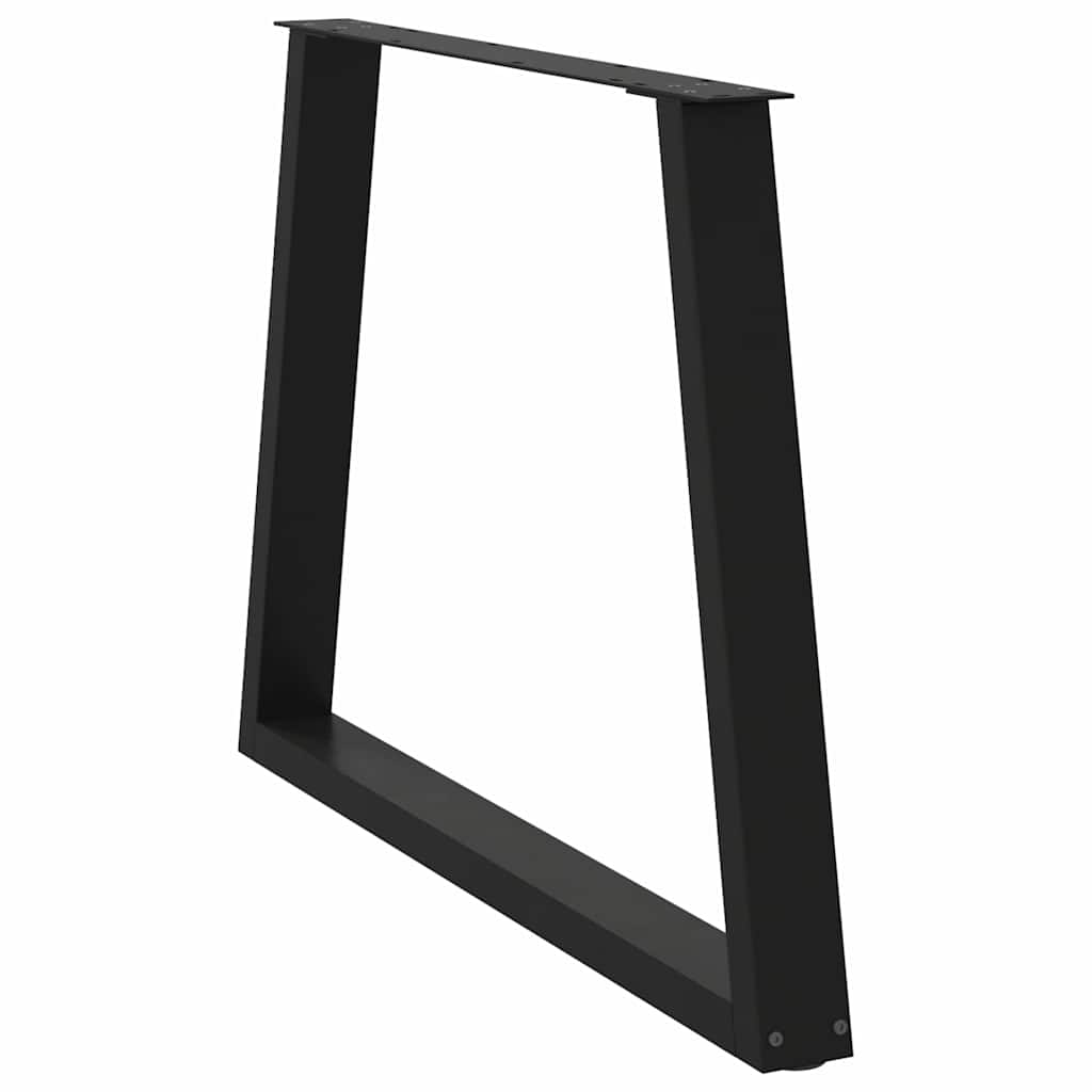 Dining Table Legs V-Shape 2 pcs Black 90x(72-73.3) cm Steel