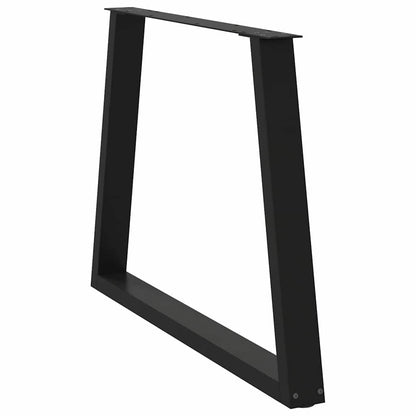 Dining Table Legs V-Shape 2 pcs Black 90x(72-73.3) cm Steel