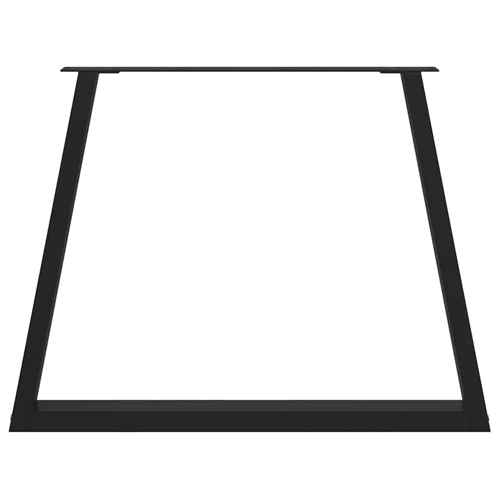 Dining Table Legs V-Shape 2 pcs Black 90x(72-73.3) cm Steel