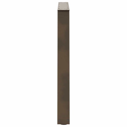 Dining Table Legs V-Shape 2 pcs Natural Steel 90x(72-73.3) cm Steel