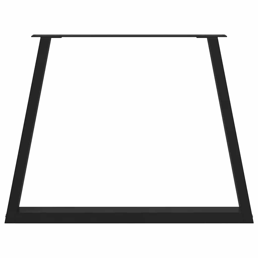 Dining Table Legs V-Shape 2 pcs Black 100x(72-73.3) cm Steel