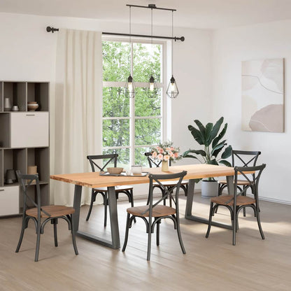 Dining Table Legs V-Shape 2 pcs Anthracite 100x(72-73.3) cm Steel