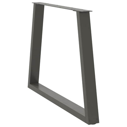 Dining Table Legs V-Shape 2 pcs Anthracite 100x(72-73.3) cm Steel