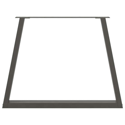 Dining Table Legs V-Shape 2 pcs Anthracite 100x(72-73.3) cm Steel