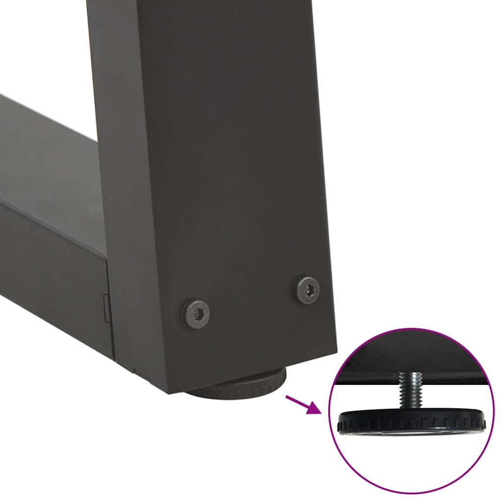 Dining Table Legs V-Shape 2 pcs Anthracite 100x(72-73.3) cm Steel