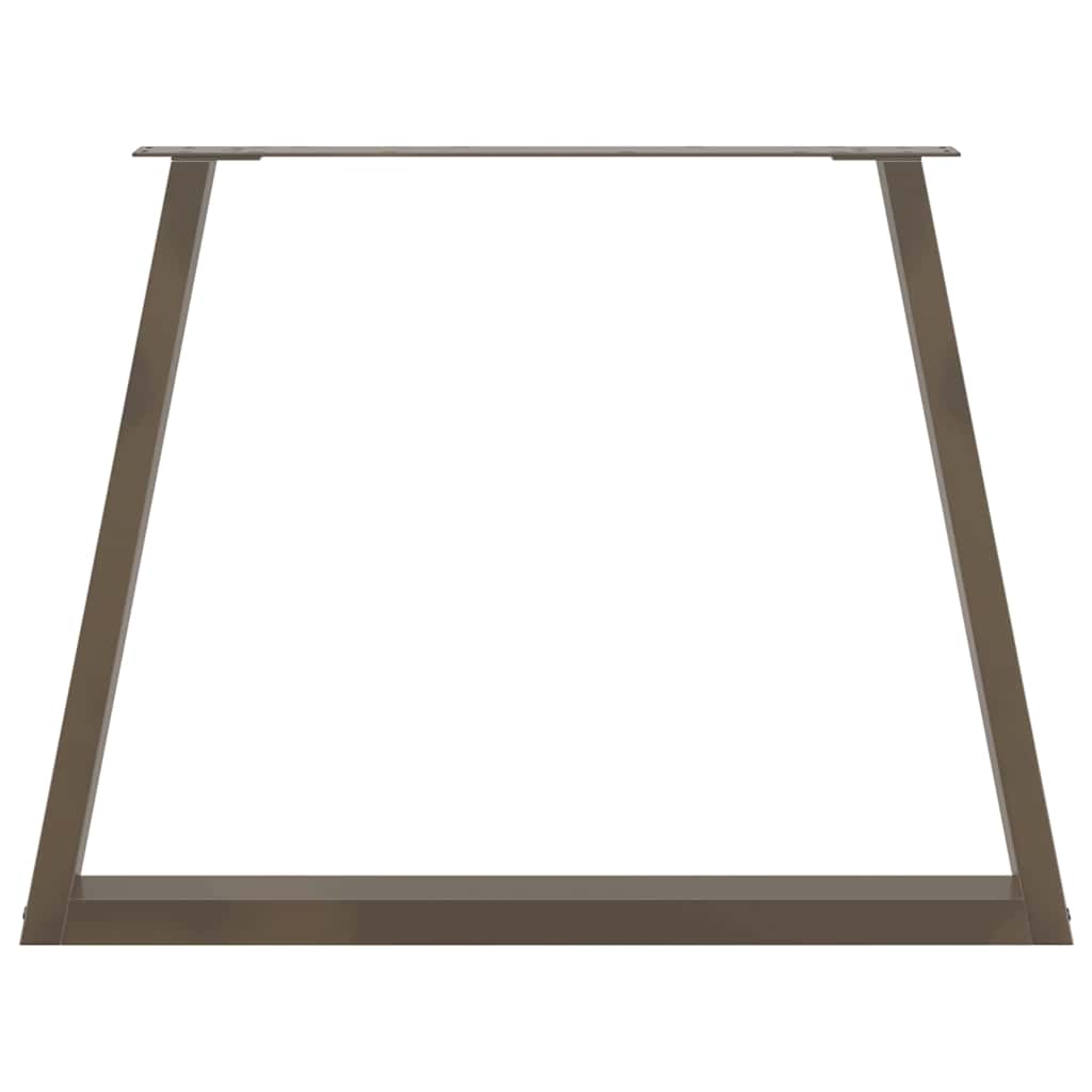 Dining Table Legs V-Shape 2 pcs Natural Steel 100x(72-73.3) cm Steel