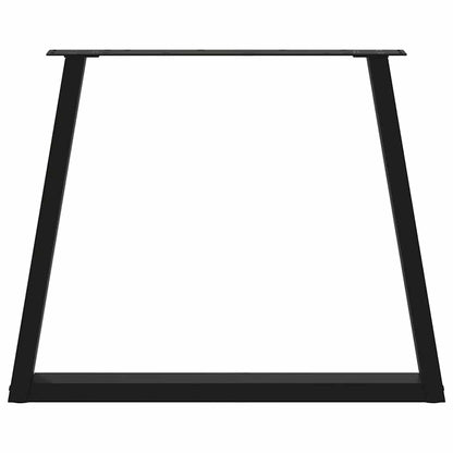 Dining Table Legs V-Shape 3 pcs Black 70x(72-73.3) cm Steel