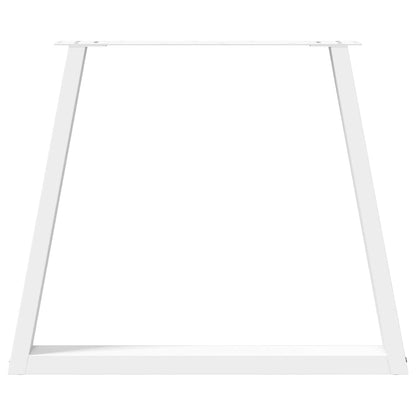 Dining Table Legs V-Shape 3 pcs White 70x(72-73.3) cm Steel