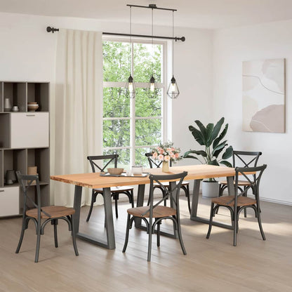 Dining Table Legs V-Shape 3 pcs Anthracite 70x(72-73.3) cm Steel