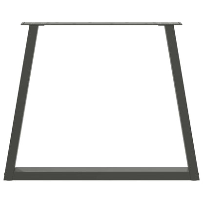 Dining Table Legs V-Shape 3 pcs Anthracite 80x(72-73.3) cm Steel