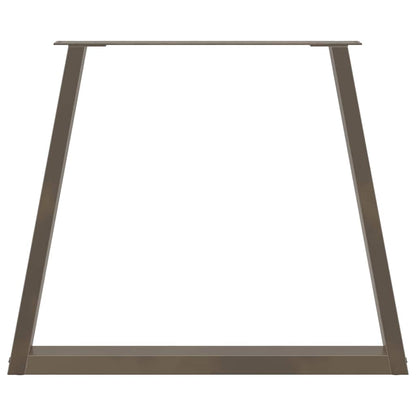 Dining Table Legs V-Shape 3 pcs Natural Steel 80x(72-73.3) cm Steel