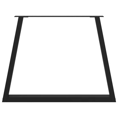 Dining Table Legs V-Shape 3 pcs Black 90x(72-73.3) cm Steel